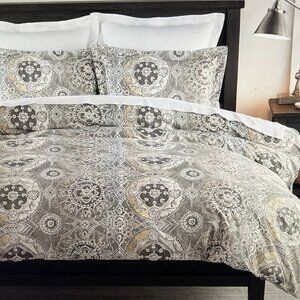 Pottery Barn King Size Duvet & Shams Jacquelyn Medallion